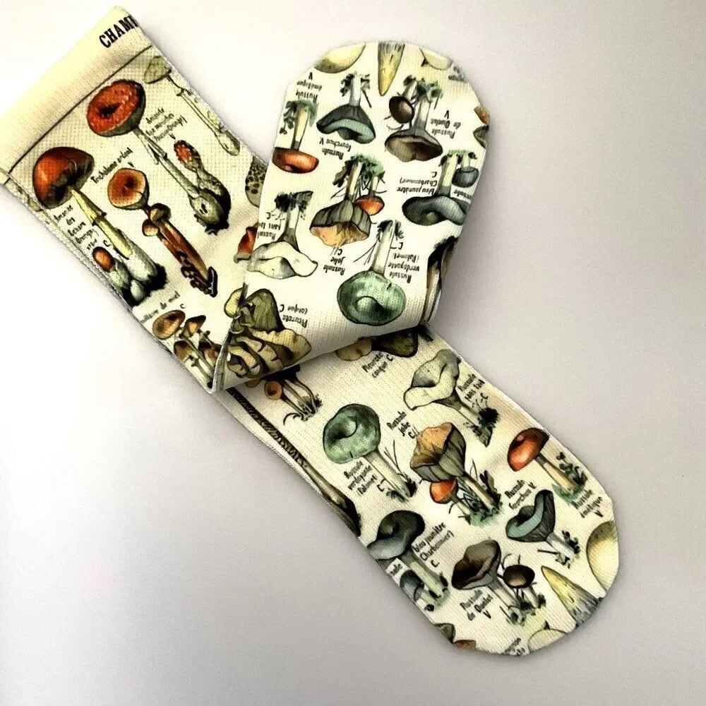 MUSHROOM SOCKS NOVELTY FUN SOCKS THEME